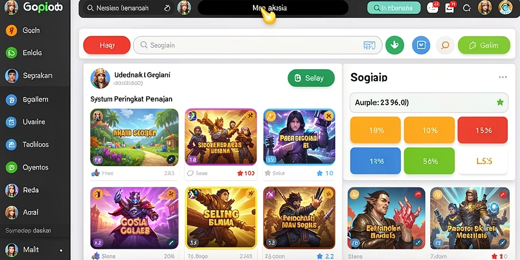 Tampilan menu utama RP6677 yang menarik dan interaktif.